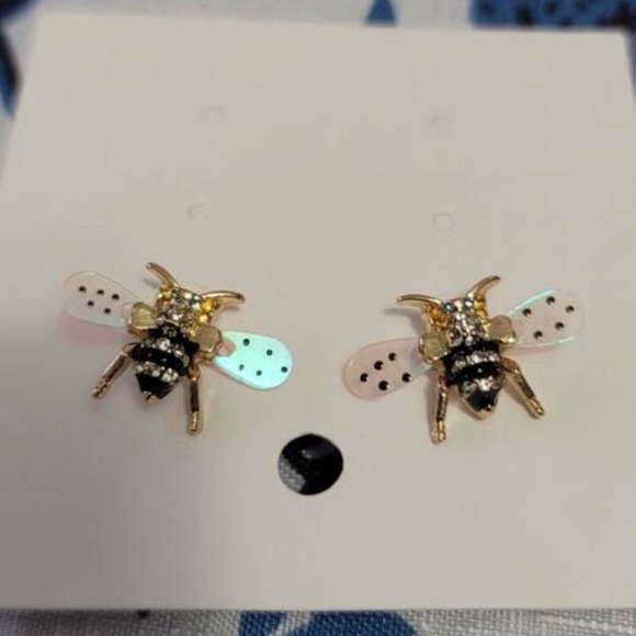 Holographic Winged Bee~ Polka Dot 3D Mobile Bumblebee Honeybee Funky Quirky Stud - Picture 12 of 16